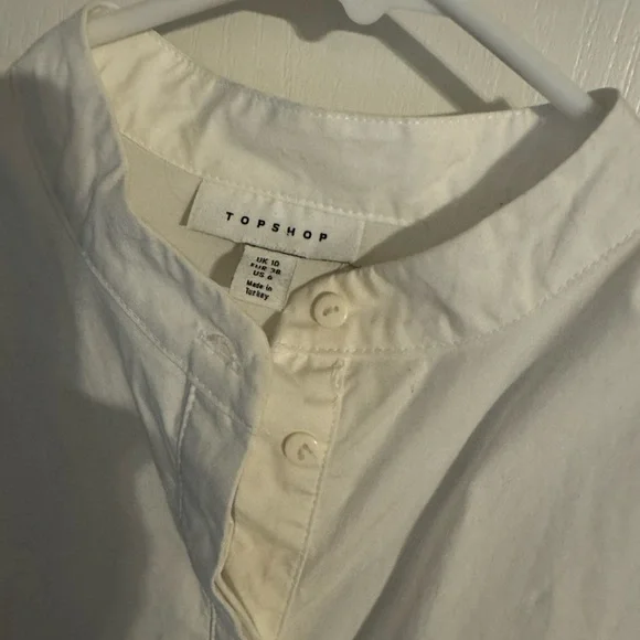Top Shop White Button-Up Shirt - Picture 3 of 5